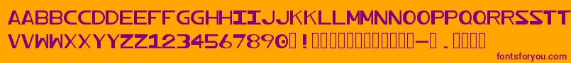 Profundum Font – Purple Fonts on Orange Background