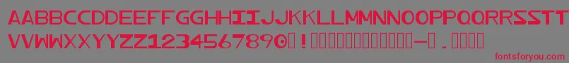 Profundum Font – Red Fonts on Gray Background