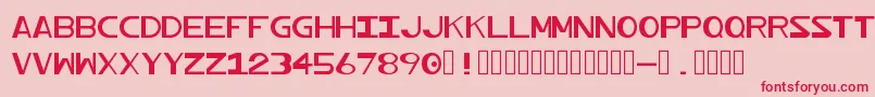 Profundum Font – Red Fonts on Pink Background