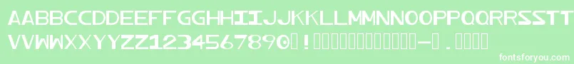 Profundum Font – White Fonts on Green Background