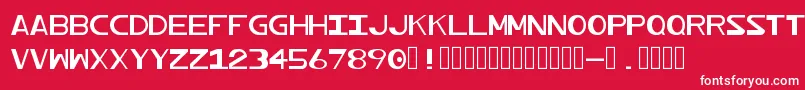 フォントProfundum – 赤い背景に白い文字