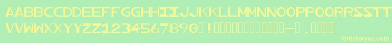 Profundum Font – Yellow Fonts on Green Background