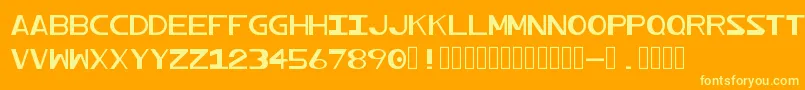 Profundum Font – Yellow Fonts on Orange Background