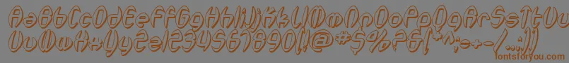 SfSynthonicPopShadedOblique Font – Brown Fonts on Gray Background