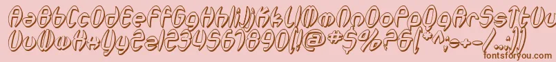 SfSynthonicPopShadedOblique Font – Brown Fonts on Pink Background