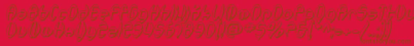 Lisätietoja SfSynthonicPopShadedOblique-fontista SfSynthonicPopShadedOblique-fontti – ruskeat fontit punaisella taustalla