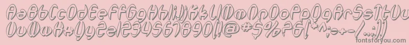 SfSynthonicPopShadedOblique Font – Gray Fonts on Pink Background