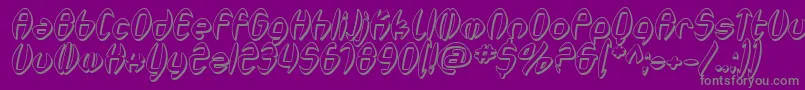 SfSynthonicPopShadedOblique-Schriftart – Graue Schriften auf violettem Hintergrund