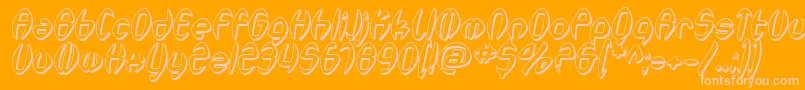 SfSynthonicPopShadedOblique Font – Pink Fonts on Orange Background