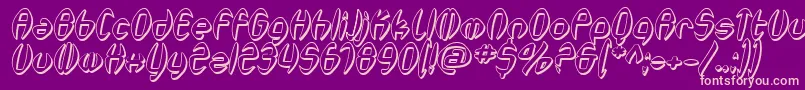 SfSynthonicPopShadedOblique Font – Pink Fonts on Purple Background