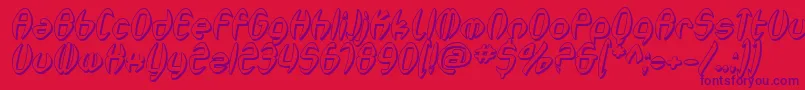 SfSynthonicPopShadedOblique Font – Purple Fonts on Red Background