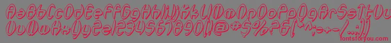 SfSynthonicPopShadedOblique Font – Red Fonts on Gray Background