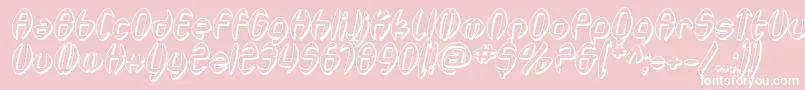 SfSynthonicPopShadedOblique Font – White Fonts on Pink Background