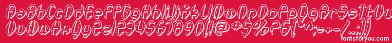 SfSynthonicPopShadedOblique Font – White Fonts on Red Background