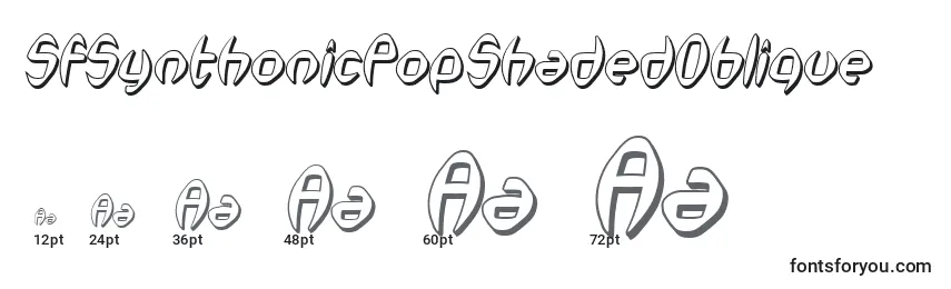 SfSynthonicPopShadedOblique Font Sizes