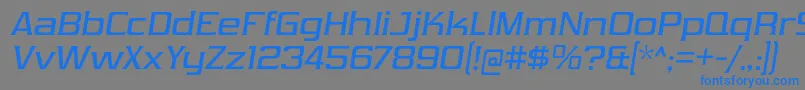 VibrocentricRgIt Font – Blue Fonts on Gray Background