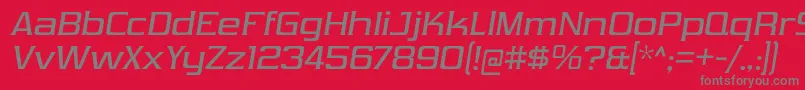 Czcionka VibrocentricRgIt – szare czcionki na czerwonym tle