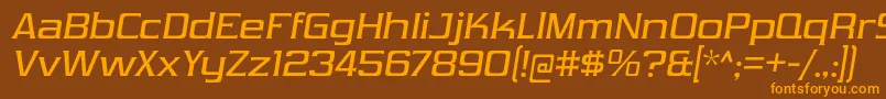 Шрифт VibrocentricRgIt – оранжевые шрифты на коричневом фоне