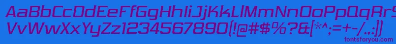 VibrocentricRgIt Font – Purple Fonts on Blue Background