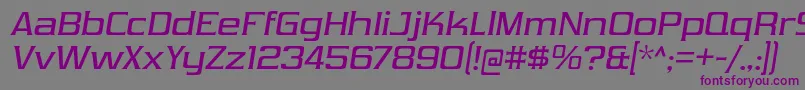 VibrocentricRgIt Font – Purple Fonts on Gray Background