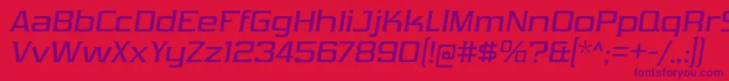 VibrocentricRgIt Font – Purple Fonts on Red Background