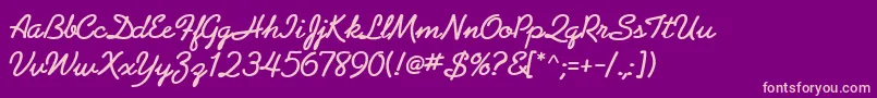 AbrazoScriptSsiBold Font – Pink Fonts on Purple Background