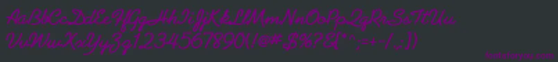 AbrazoScriptSsiBold Font – Purple Fonts on Black Background