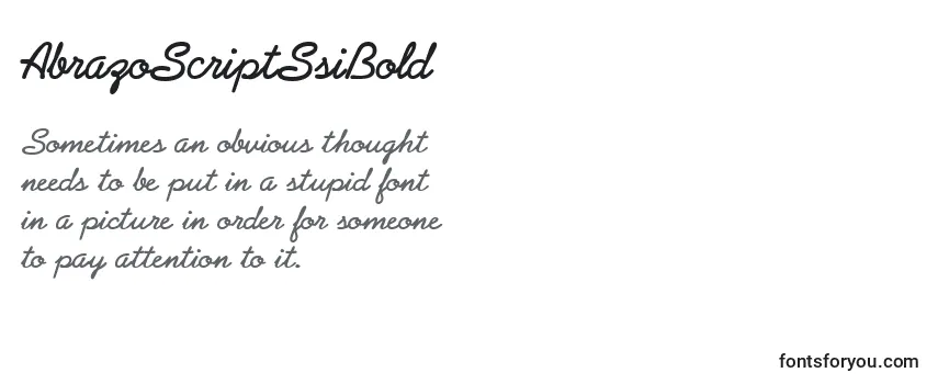 AbrazoScriptSsiBold Font