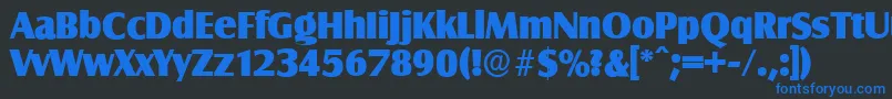 SalzburgserialHeavyRegular Font – Blue Fonts on Black Background