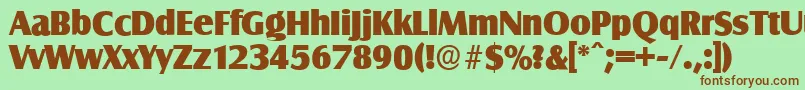 SalzburgserialHeavyRegular Font – Brown Fonts on Green Background