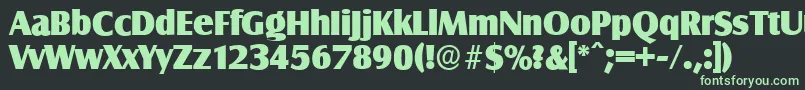 SalzburgserialHeavyRegular Font – Green Fonts on Black Background