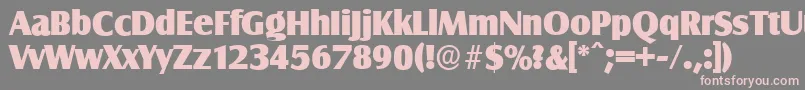 SalzburgserialHeavyRegular Font – Pink Fonts on Gray Background