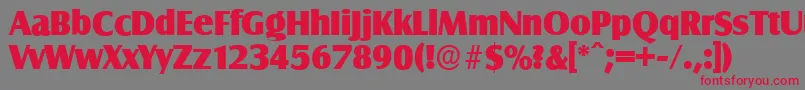 SalzburgserialHeavyRegular Font – Red Fonts on Gray Background