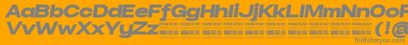 Police SpecifypersonalExpblackitalic – polices grises sur fond orange