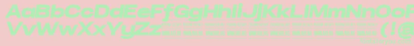 SpecifypersonalExpblackitalic Font – Green Fonts on Pink Background