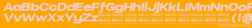 Подробнее о шрифте SpecifypersonalExpblackitalic Шрифт SpecifypersonalExpblackitalic – розовые шрифты на оранжевом фоне