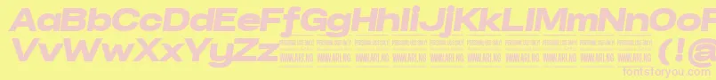 Подробнее о шрифте SpecifypersonalExpblackitalic Шрифт SpecifypersonalExpblackitalic – розовые шрифты на жёлтом фоне