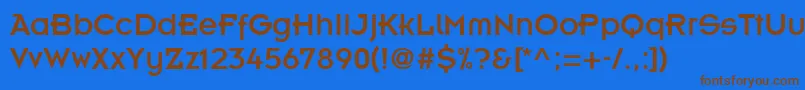 InsigniaLtA Font – Brown Fonts on Blue Background