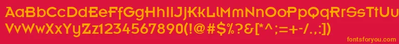 InsigniaLtA Font – Orange Fonts on Red Background