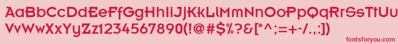 フォントInsigniaLtA – ピンクの背景に赤い文字