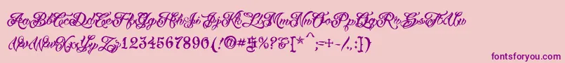 VtcTattooscripttwo Font – Purple Fonts on Pink Background