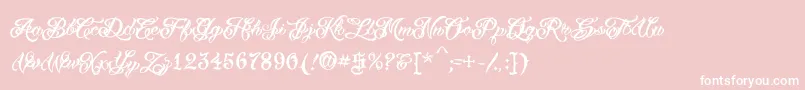 VtcTattooscripttwo-Schriftart – Weiße Schriften auf rosa Hintergrund