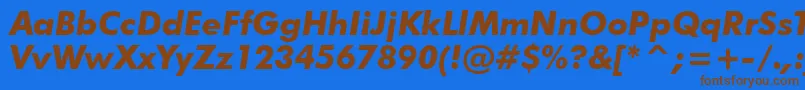 Шрифт FuturaBoldItalicBt – коричневые шрифты на синем фоне