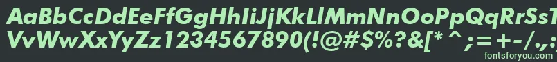FuturaBoldItalicBt Font – Green Fonts on Black Background