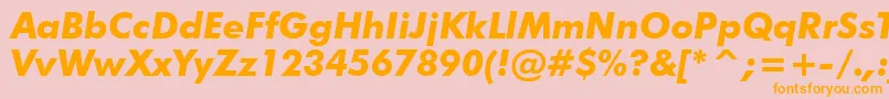 FuturaBoldItalicBt Font – Orange Fonts on Pink Background