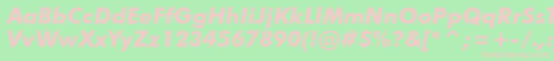 Police FuturaBoldItalicBt – polices roses sur fond vert