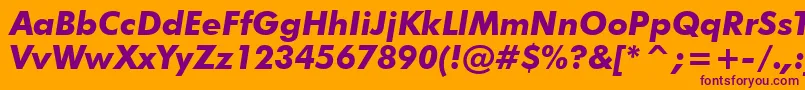 FuturaBoldItalicBt Font – Purple Fonts on Orange Background