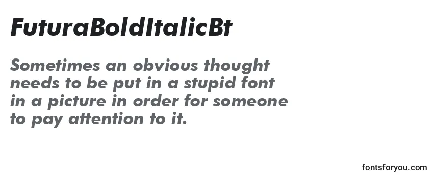 FuturaBoldItalicBt-fontti