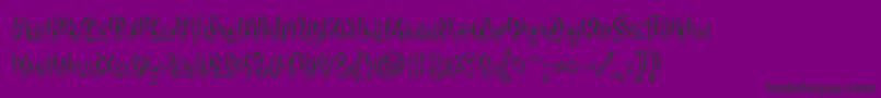 フォントAspectLtRegular – 紫の背景に黒い文字