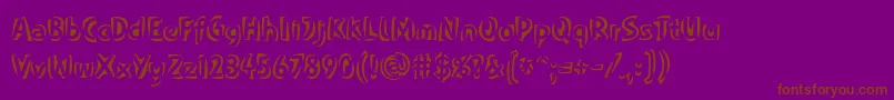 AspectLtRegular-fontti – ruskeat fontit violetilla taustalla
